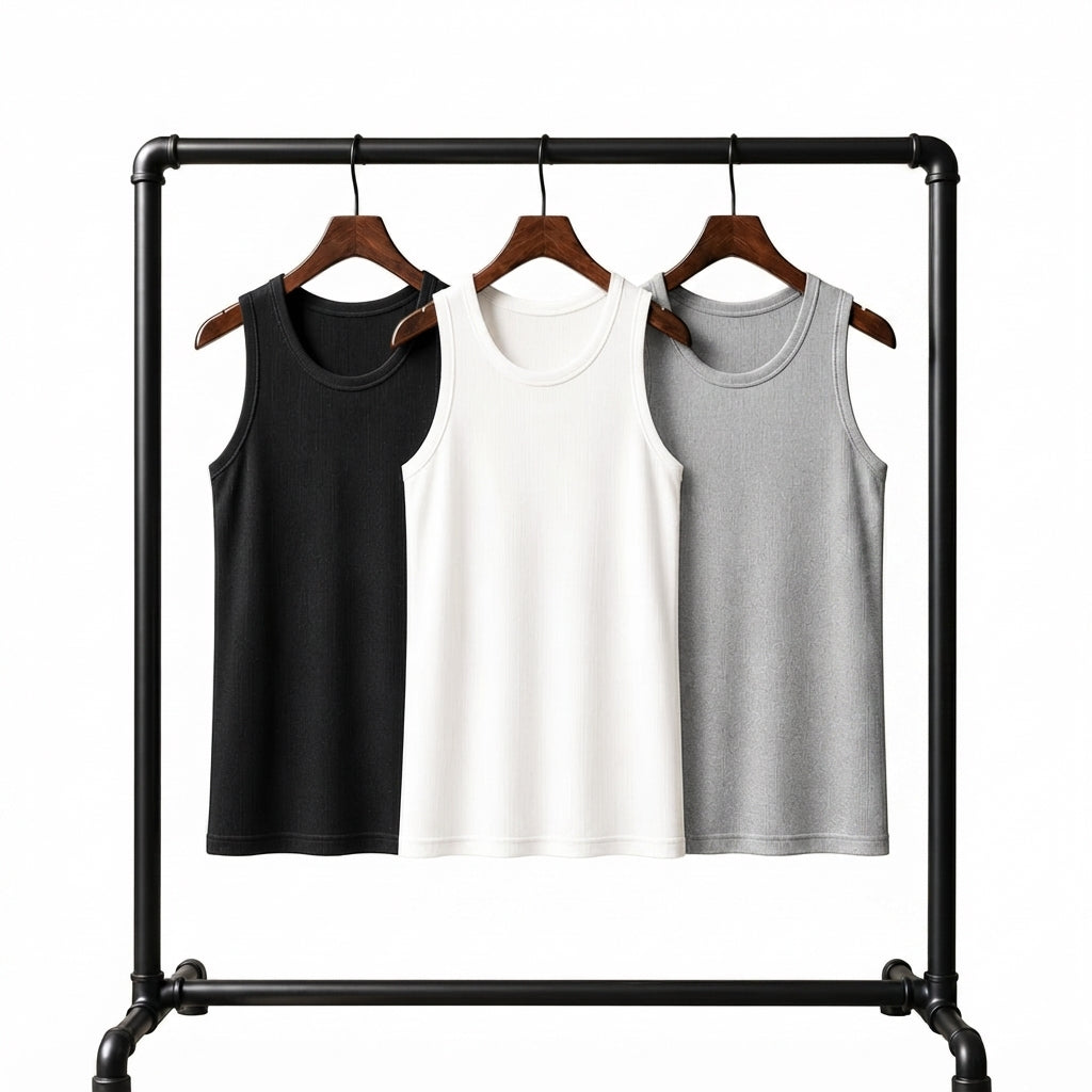 Organic Cotton Ribbed Tank (Pack of 3)