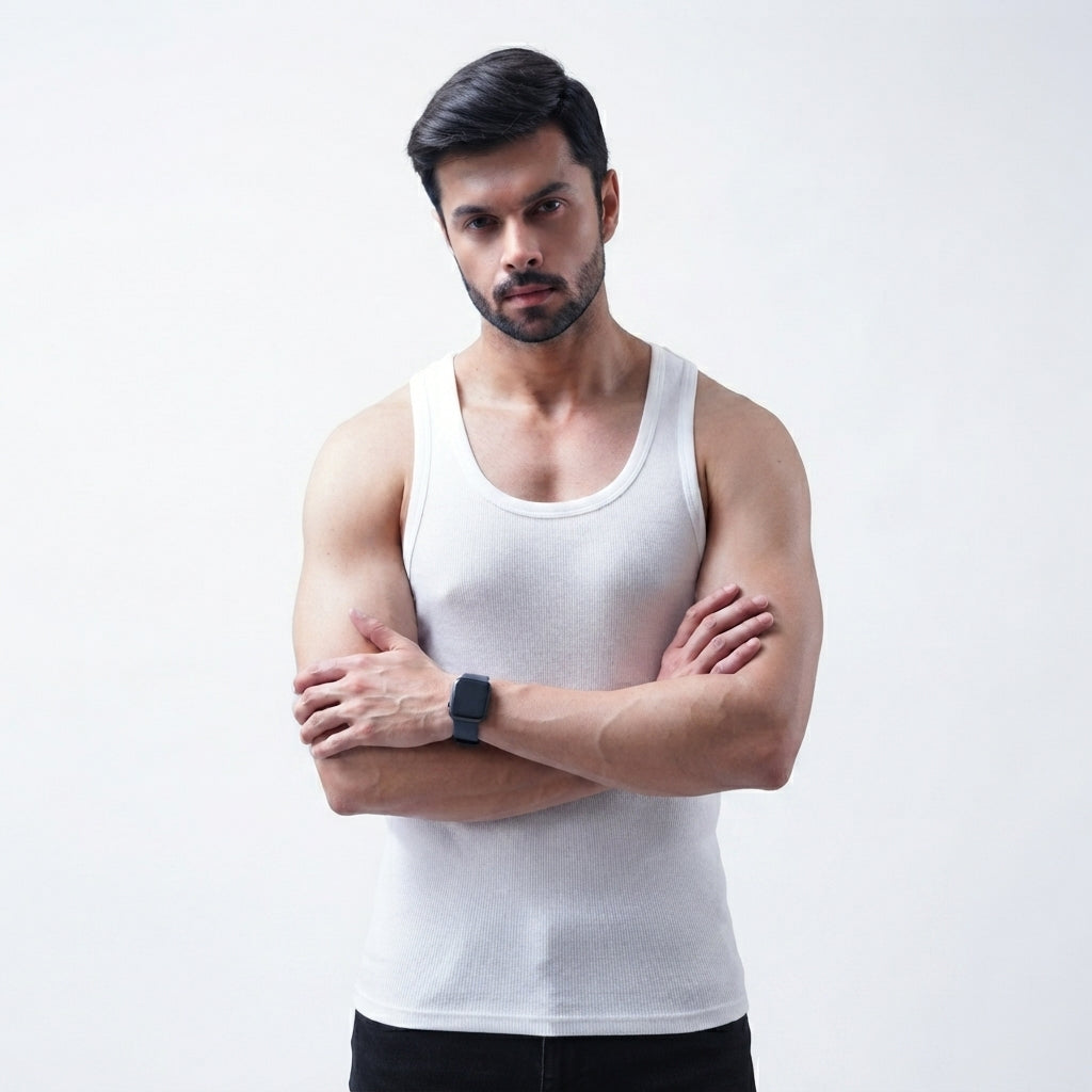 Organic Cotton Ribbed Tank (Pack of 3)
