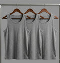 Ribbed Tank Grey (pack of 3) 220 GSM - Organic Cotton