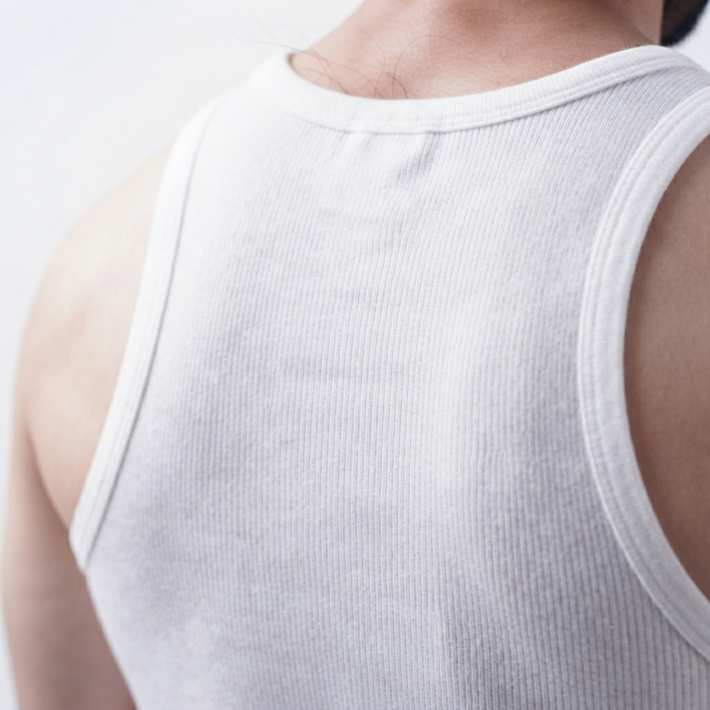 Organic Cotton White Ribbed Tank top